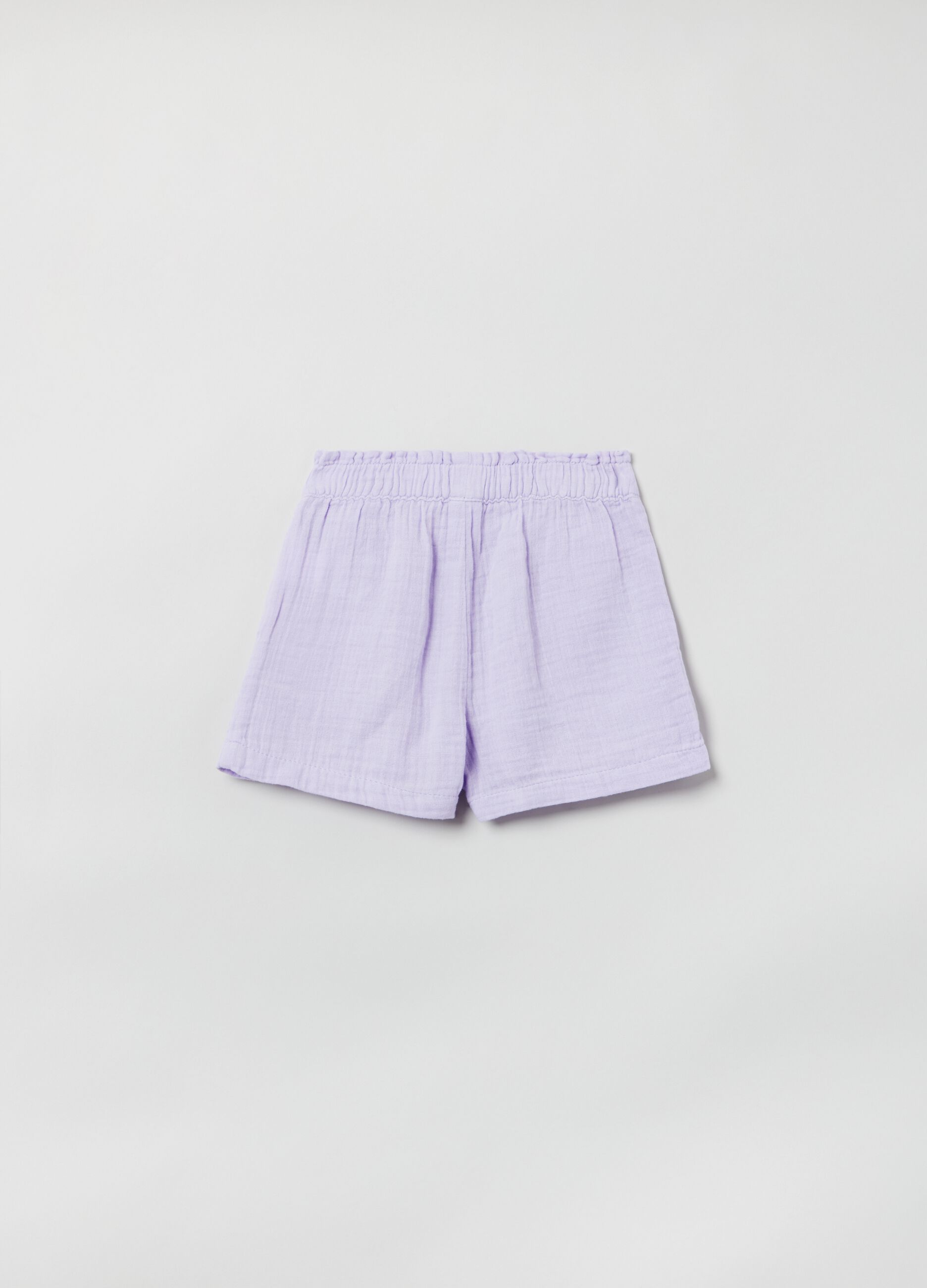Shorts in garza di cotone_1