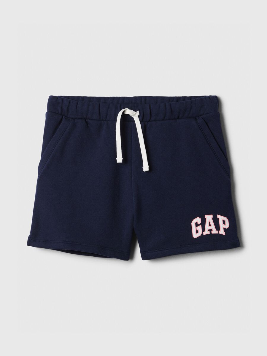 Shorts in French Terry stampa logo Bambina_0