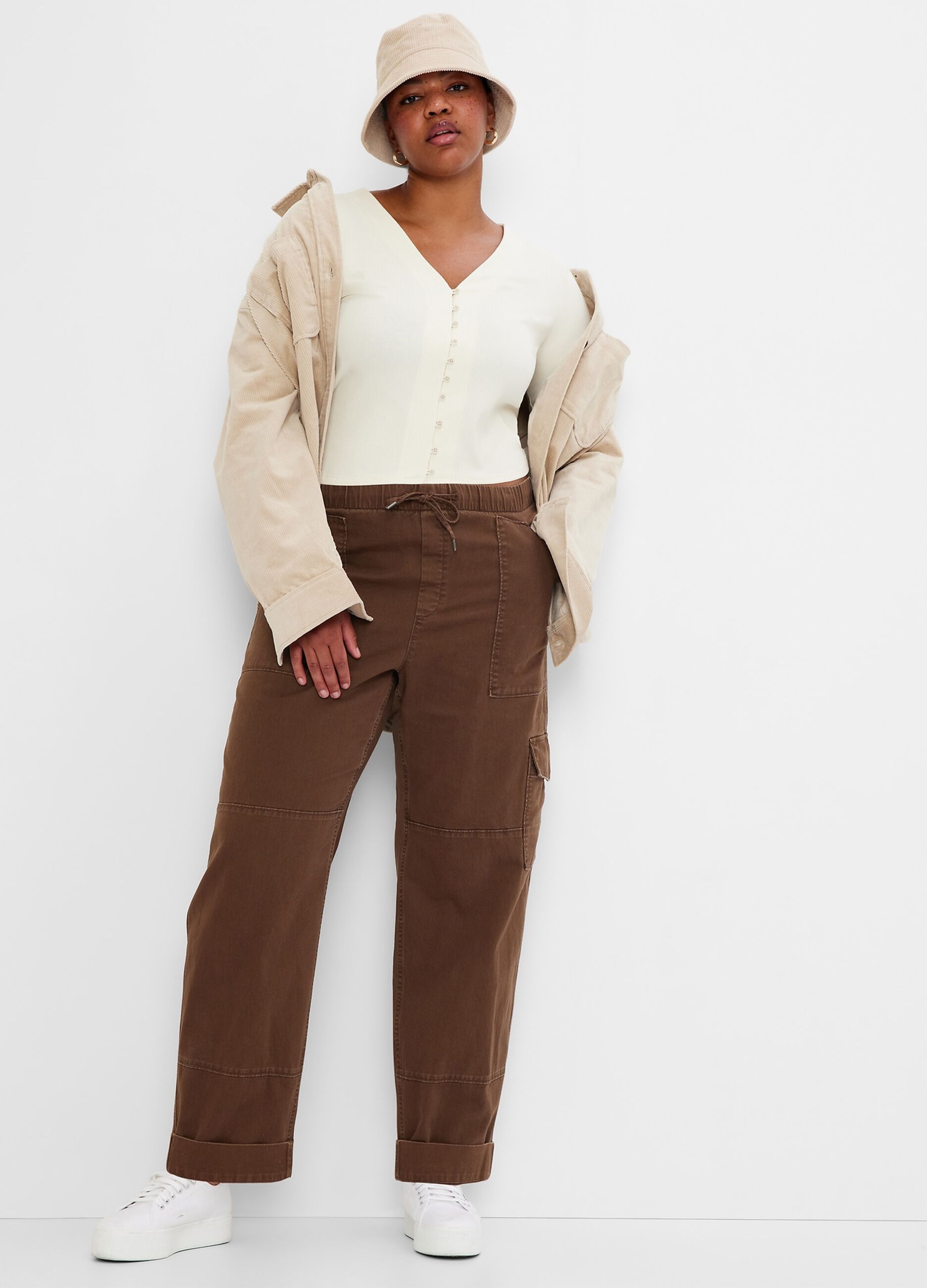 Pantalone utility pull on con coulisse