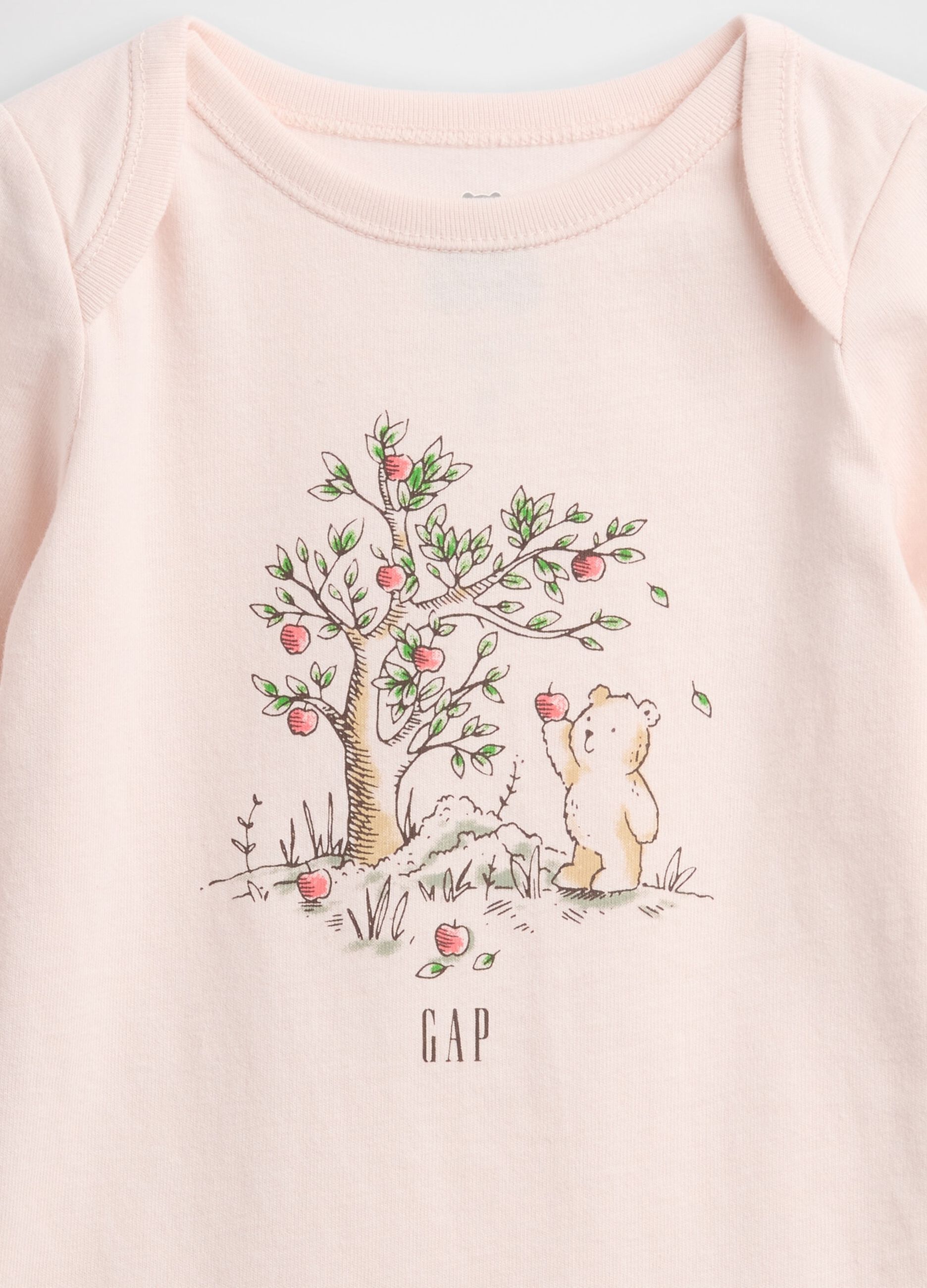Pink cotton bodysuit for unisex newborns_2