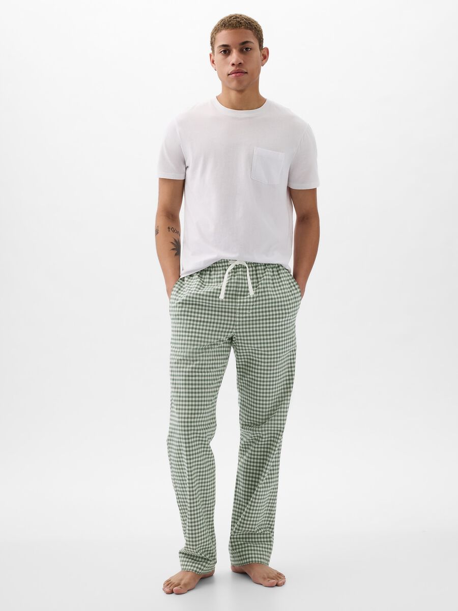 Pantalone pigiama lungo in cotone fantasia Uomo_0