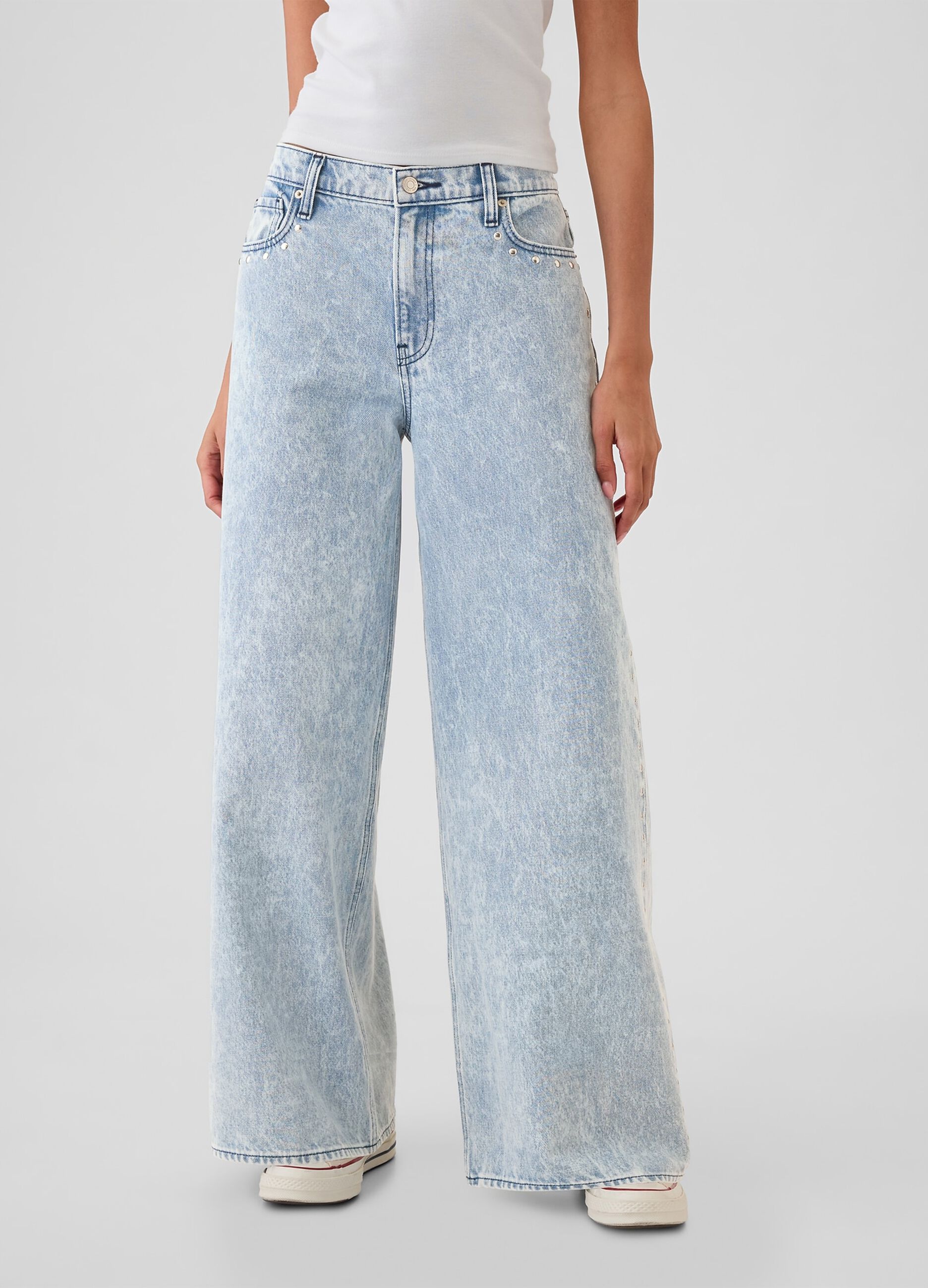 Jeans baggy fit con borchie_1