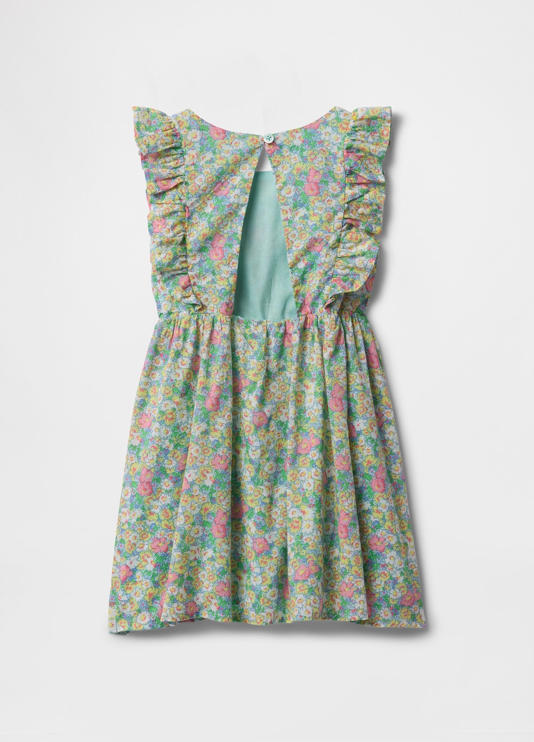 Vestito con fiorellini in cotone per bambina_2