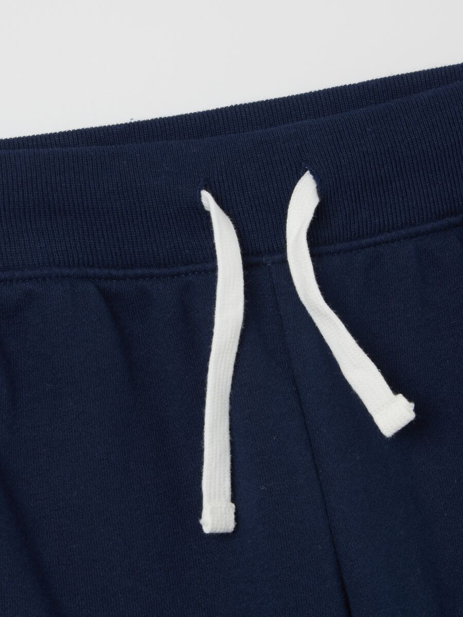 Blue joggers with logo Girl_2