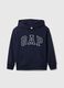 Sweatshirt with hood and logo embroidery_0