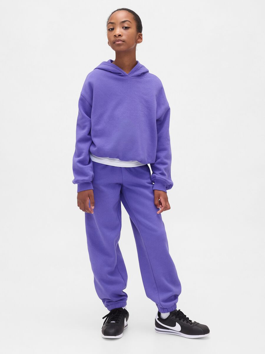 Purple knit trousers for girls Girl_0