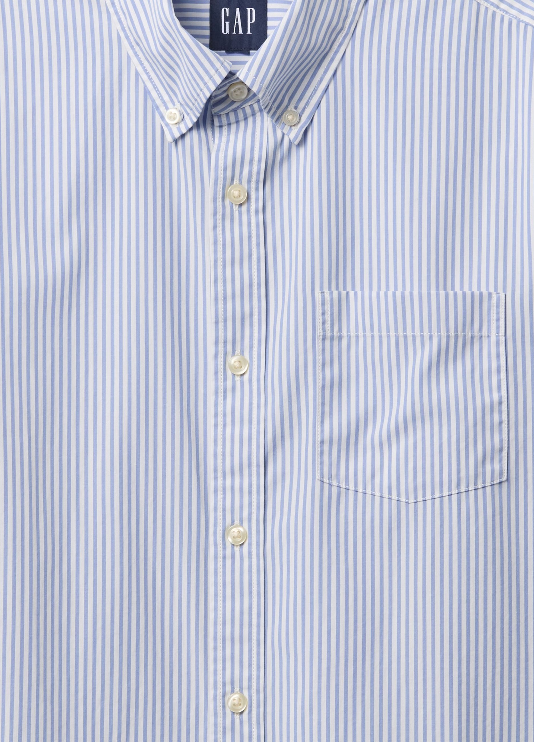 Camicia a righe azzurre in cotone_4