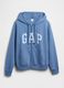 Felpa blu con cappuccio e zip_4
