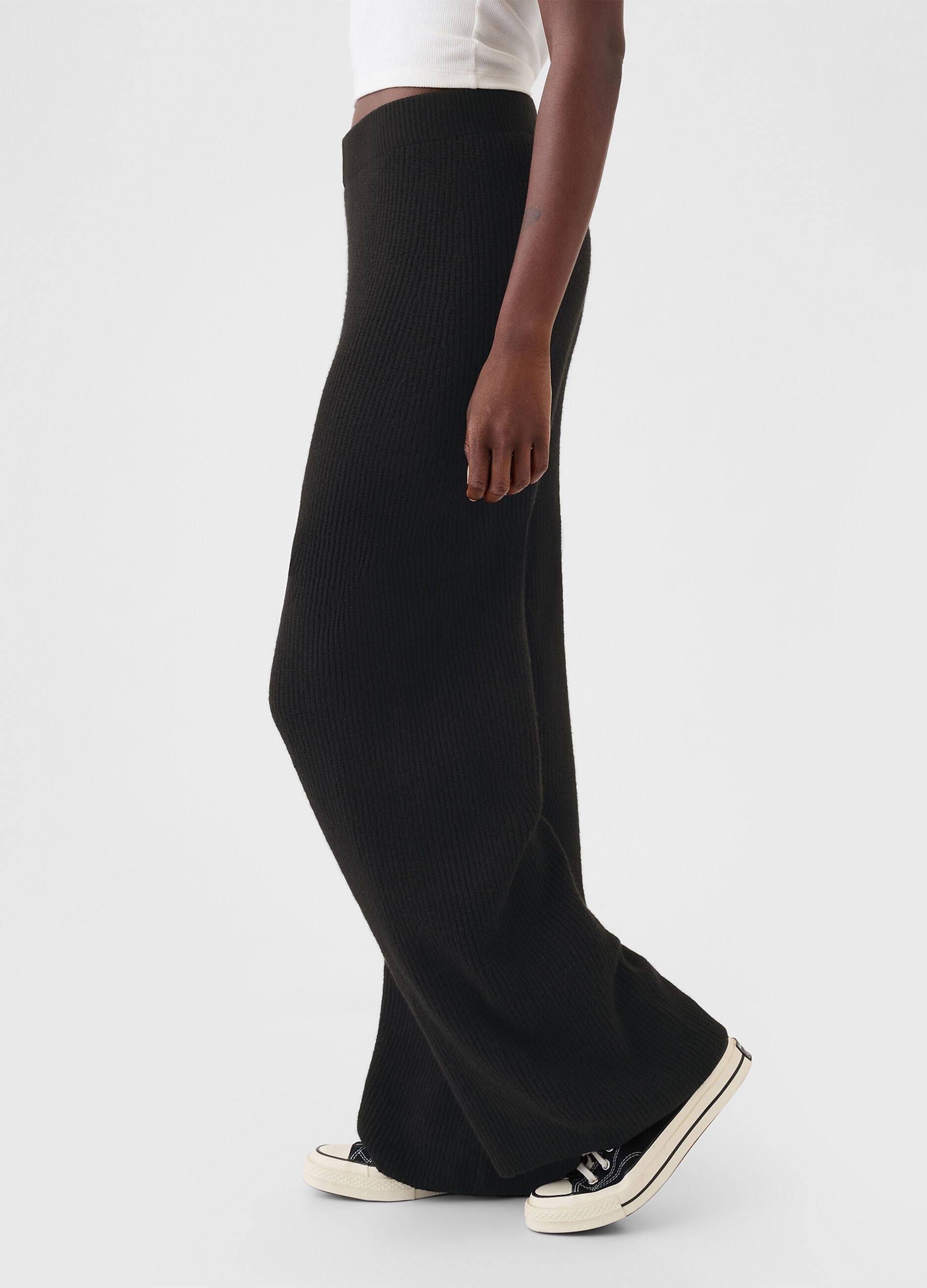 Pantalone a gamba larga a costine_3