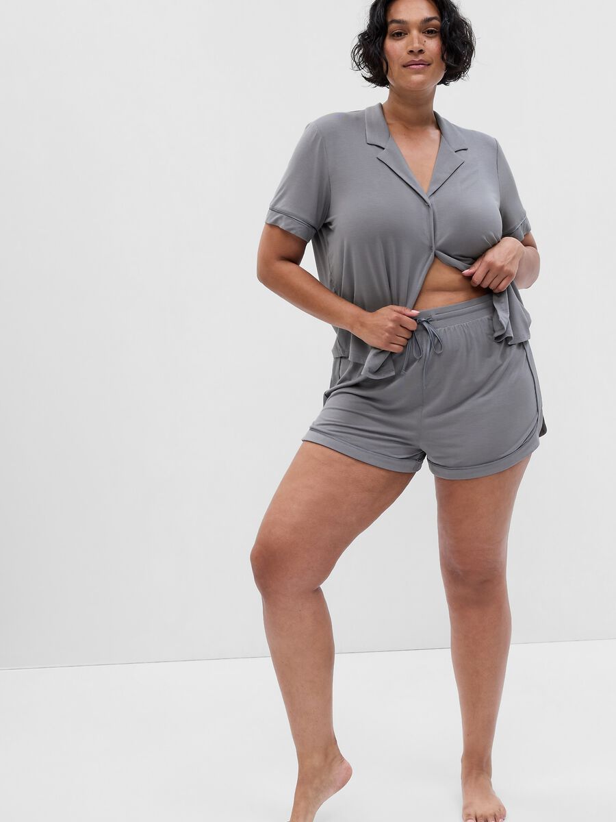 Pyjama shorts with drawstring Woman_3
