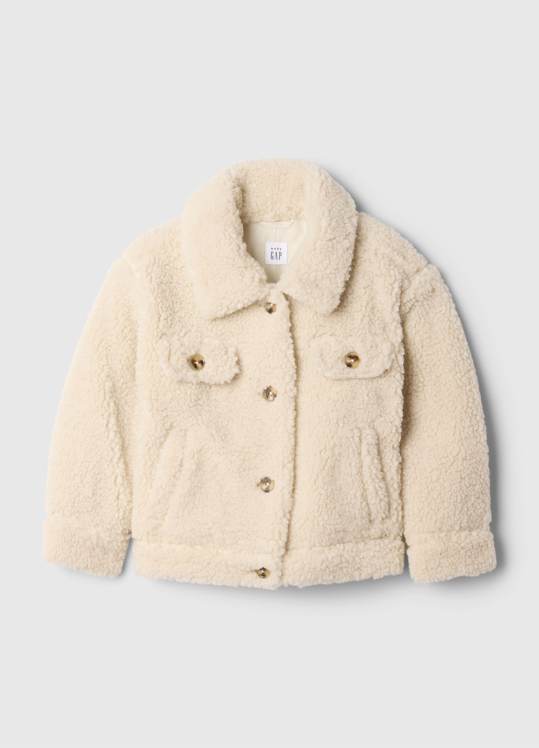 Giubbotto in sherpa con tasche 