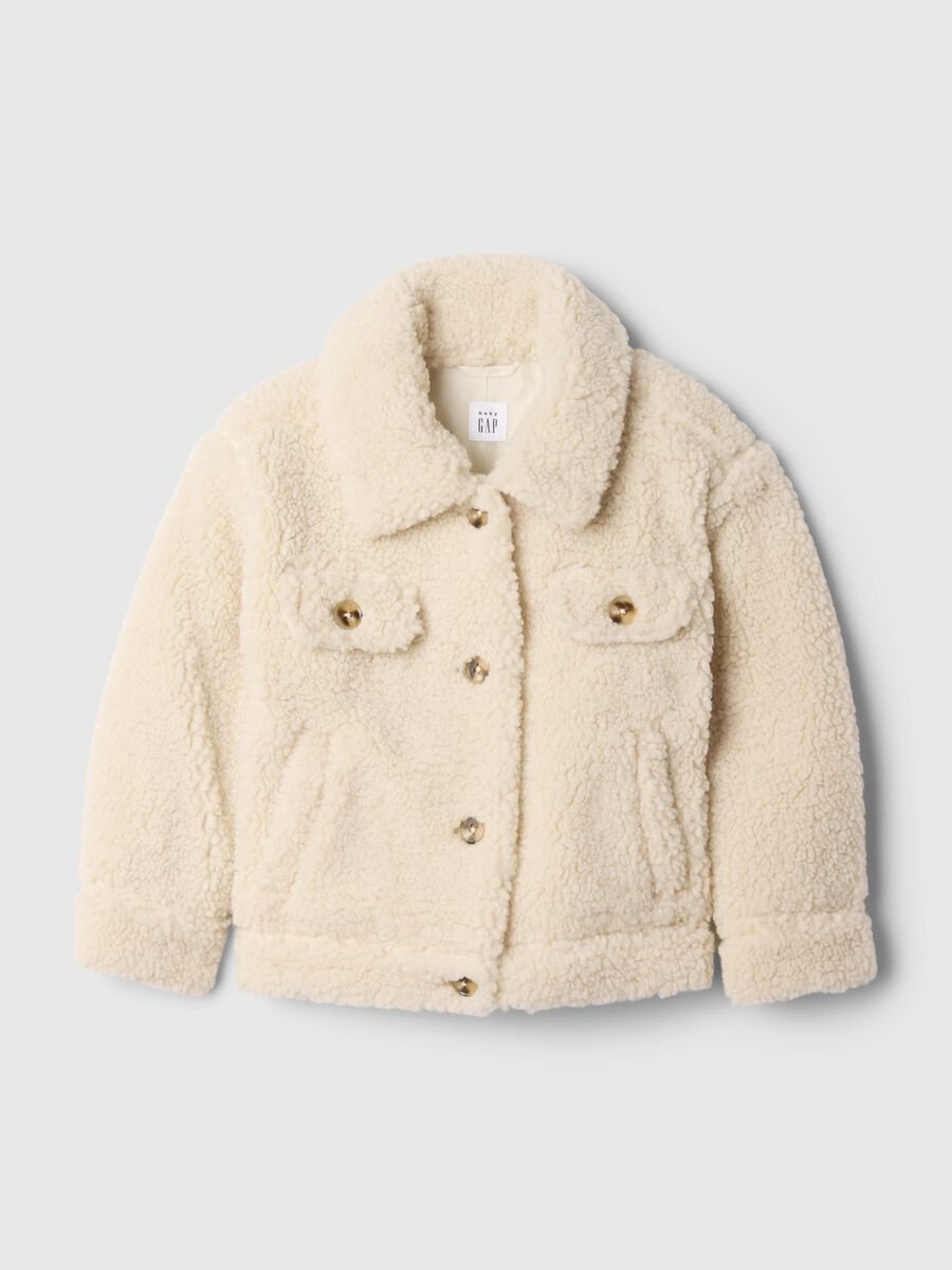 Sherpa jacket with pockets Baby Girl_0