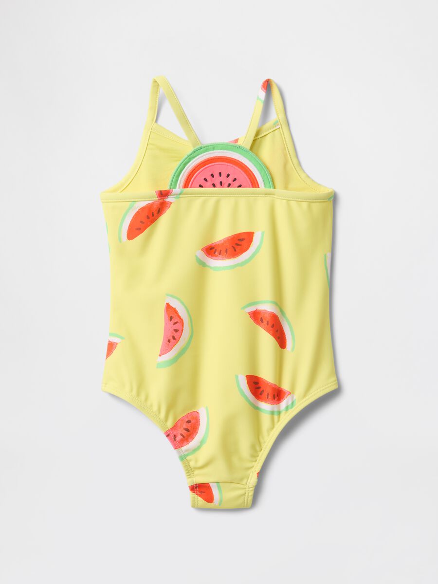Yellow one-piece swimsuit with watermelon print GAP Kids Baby Girl_1