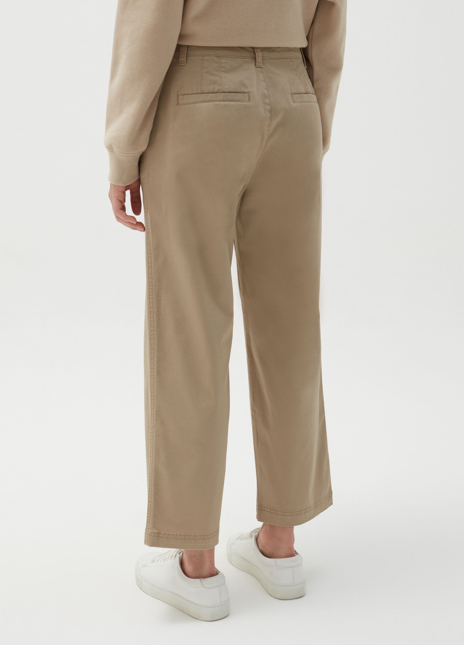 Pantalone girlfriend fit in cotone_2