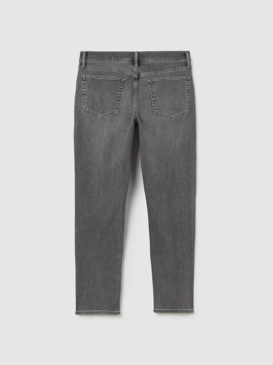 Stretch Grey Denim Trousers Man_1
