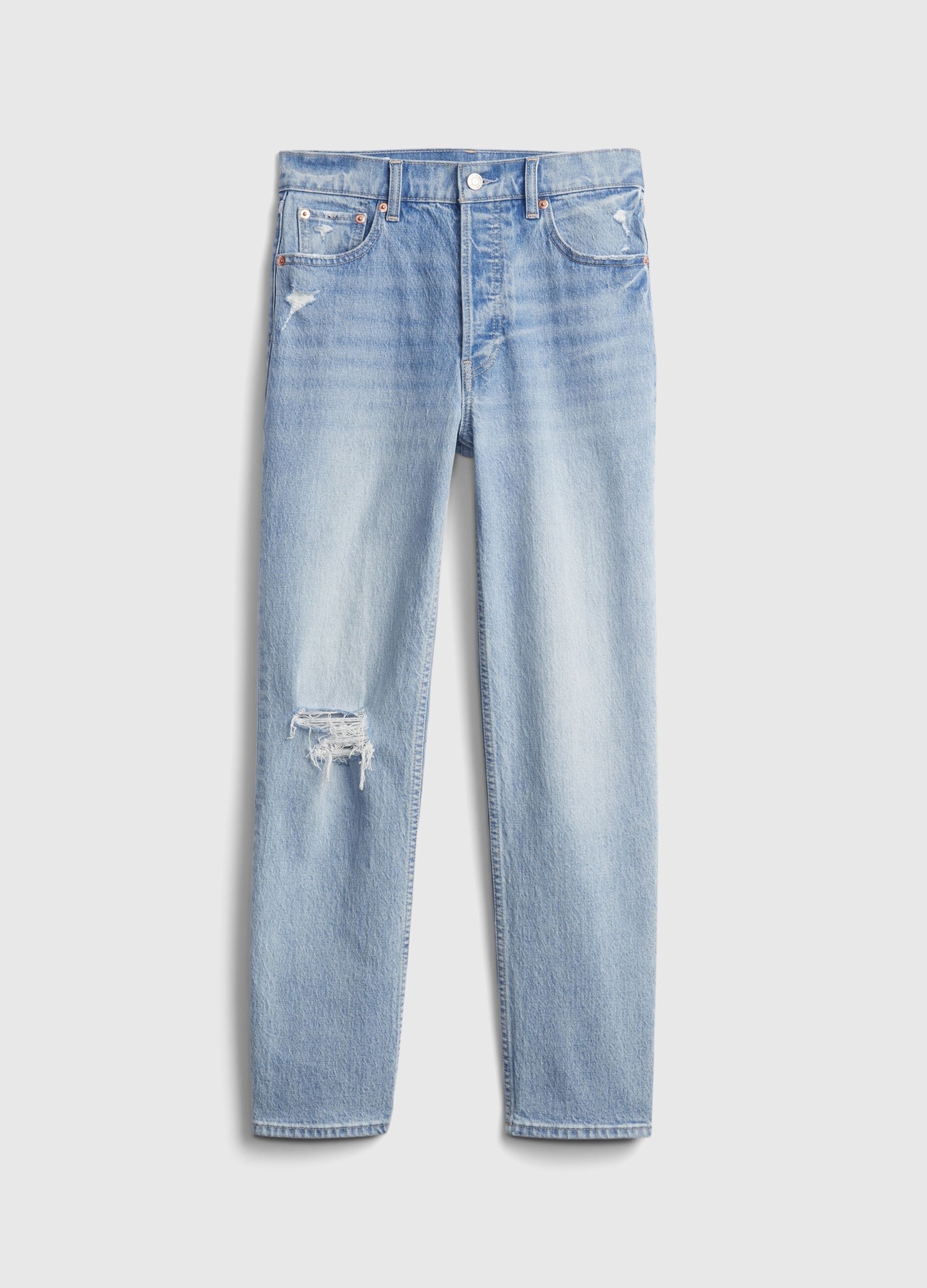 Straight-fit jeans with abrasions_2