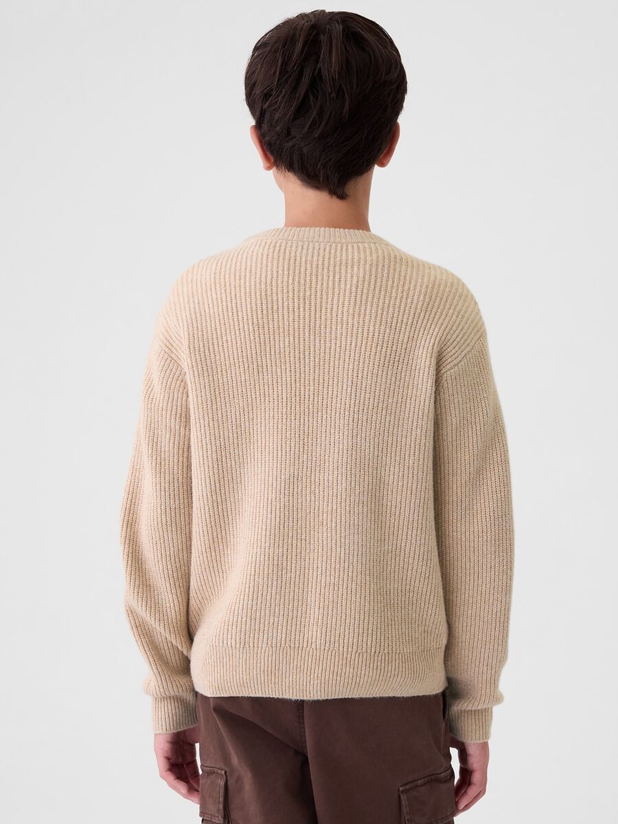 Pullover con lavorazione a coste inglesi Bambino_2