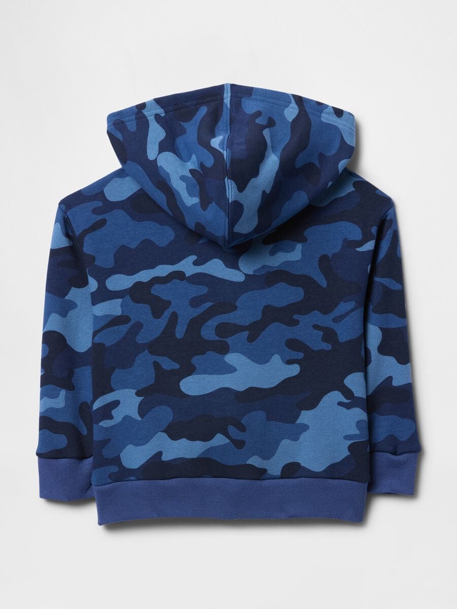 Felpa con logo GAP, cappuccio e zip in misto cotone Bimbo_1