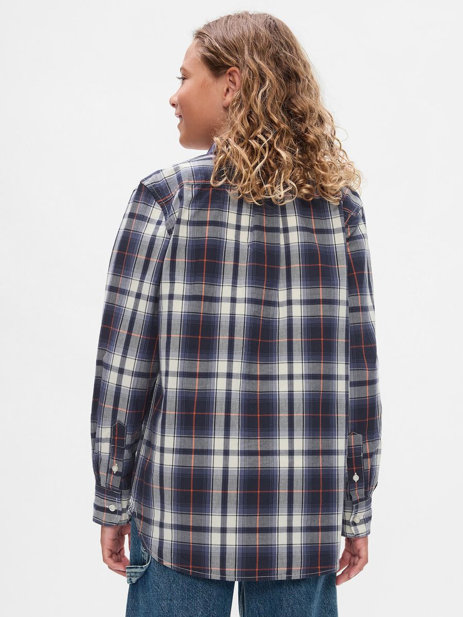 Camicia in popeline con stampa check Bambino_2