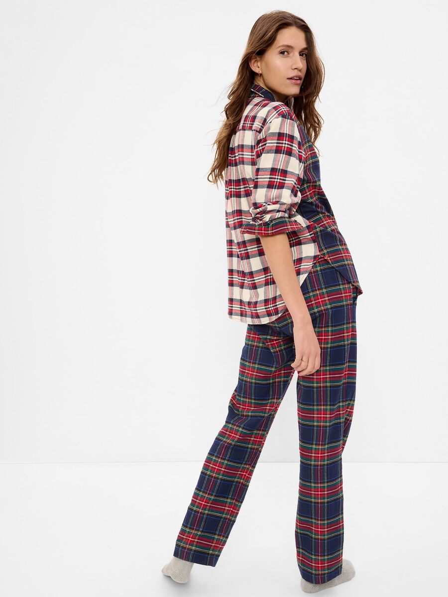 Full-length pyjamas in plaid flannel Woman_1