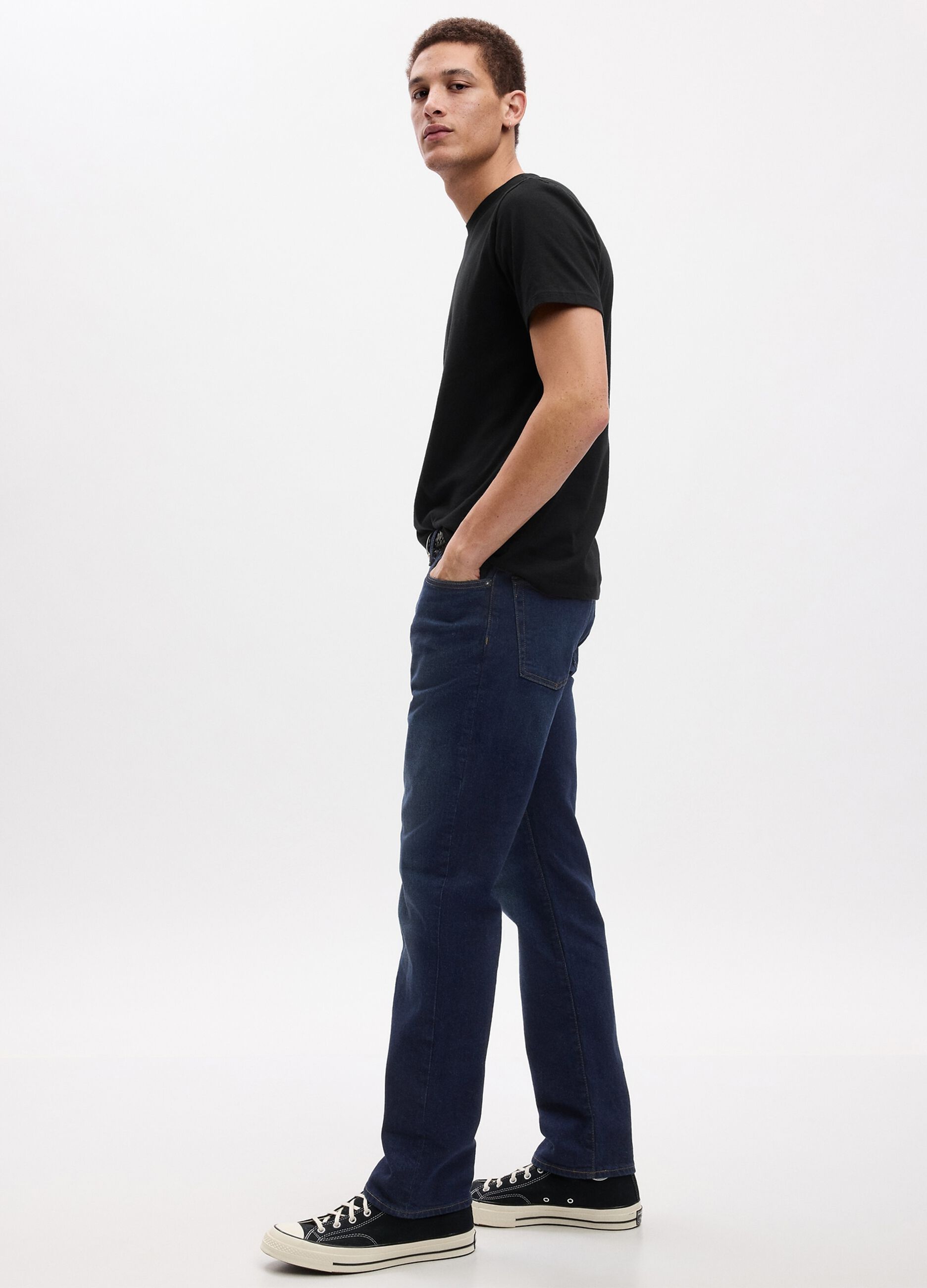 Jeans straight fit a vita media_2