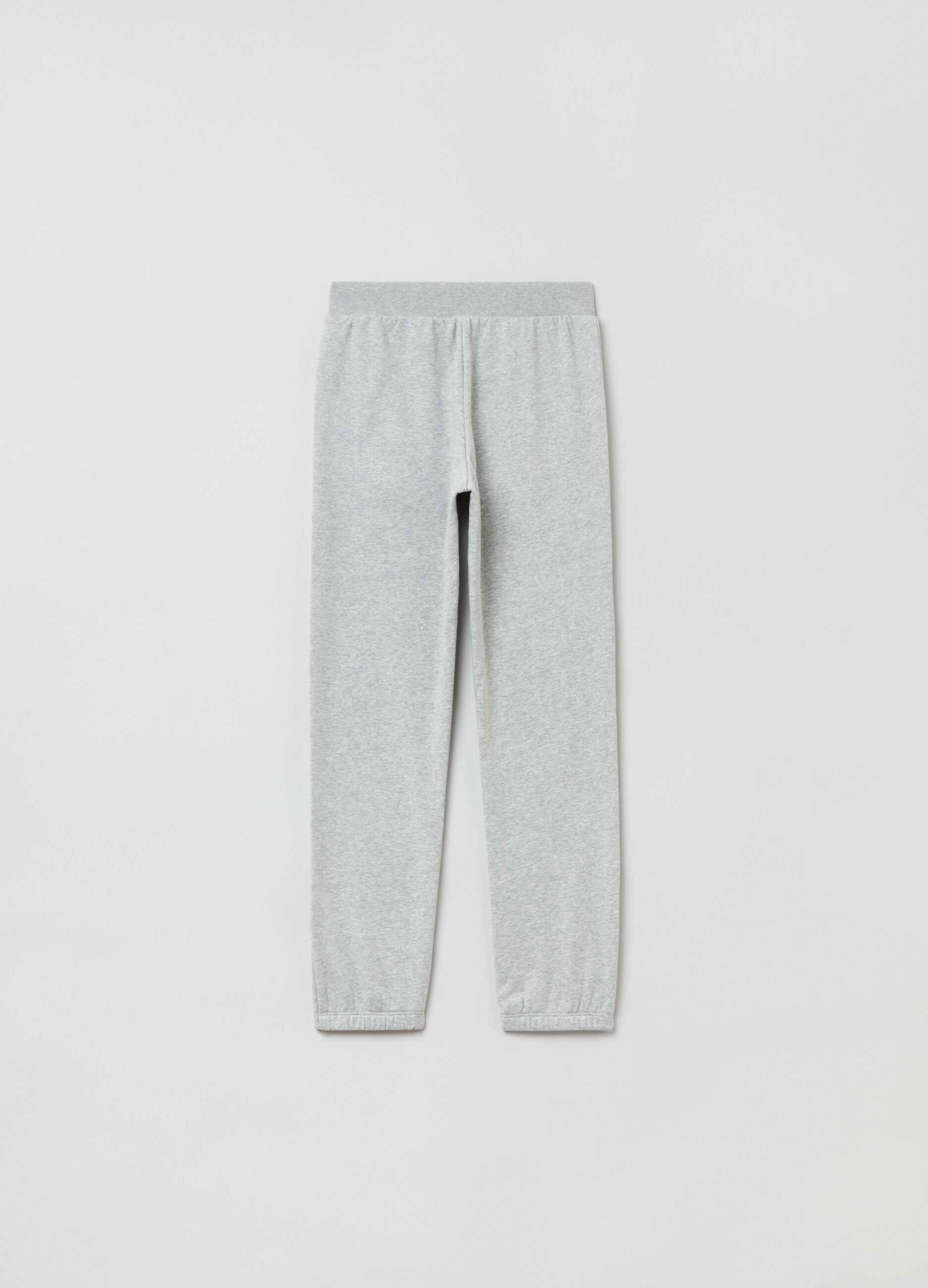 Plush joggers with logo print