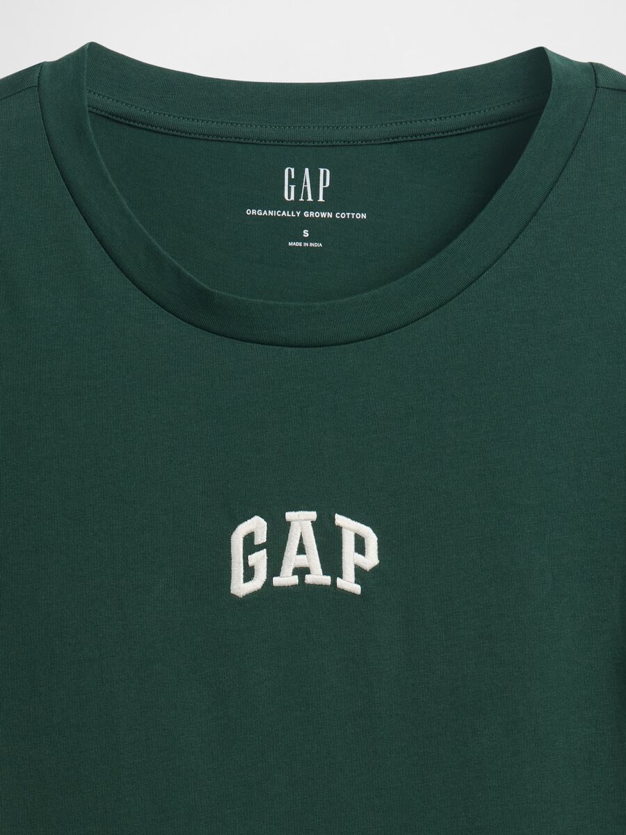 T-shirt verde a maniche corte in cotone Donna_4