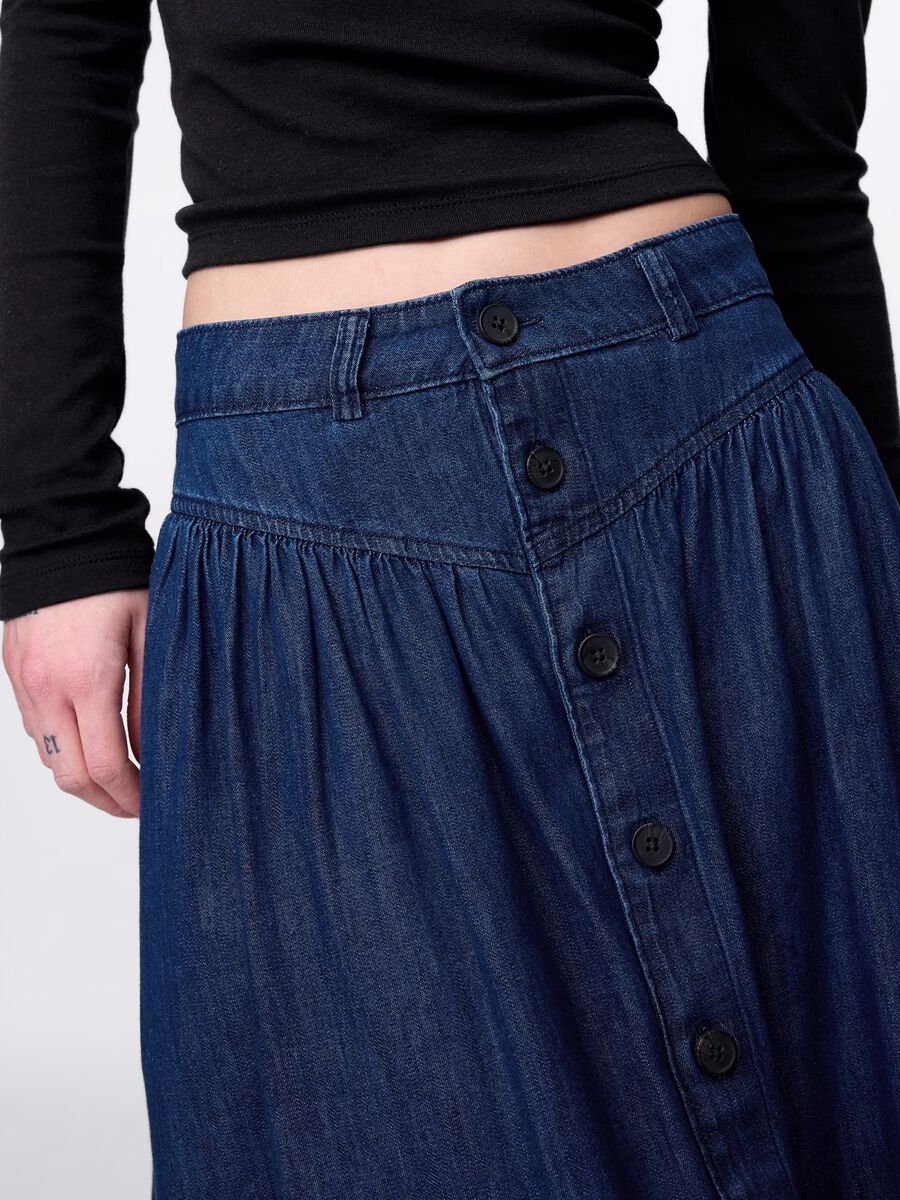 Gap Cotton Denim Long Skirt Woman_3