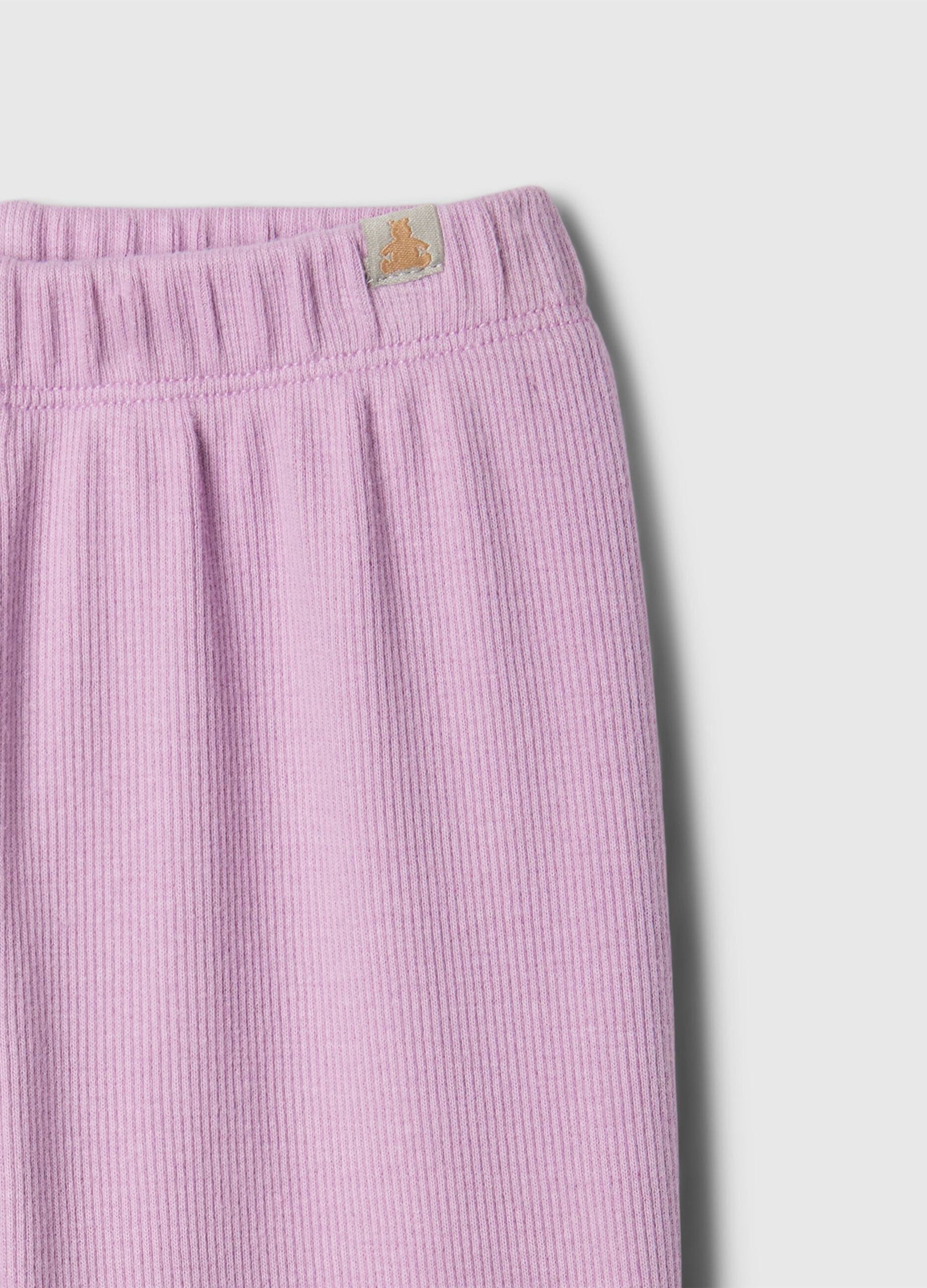 Flare-fit ribbed leggings_2
