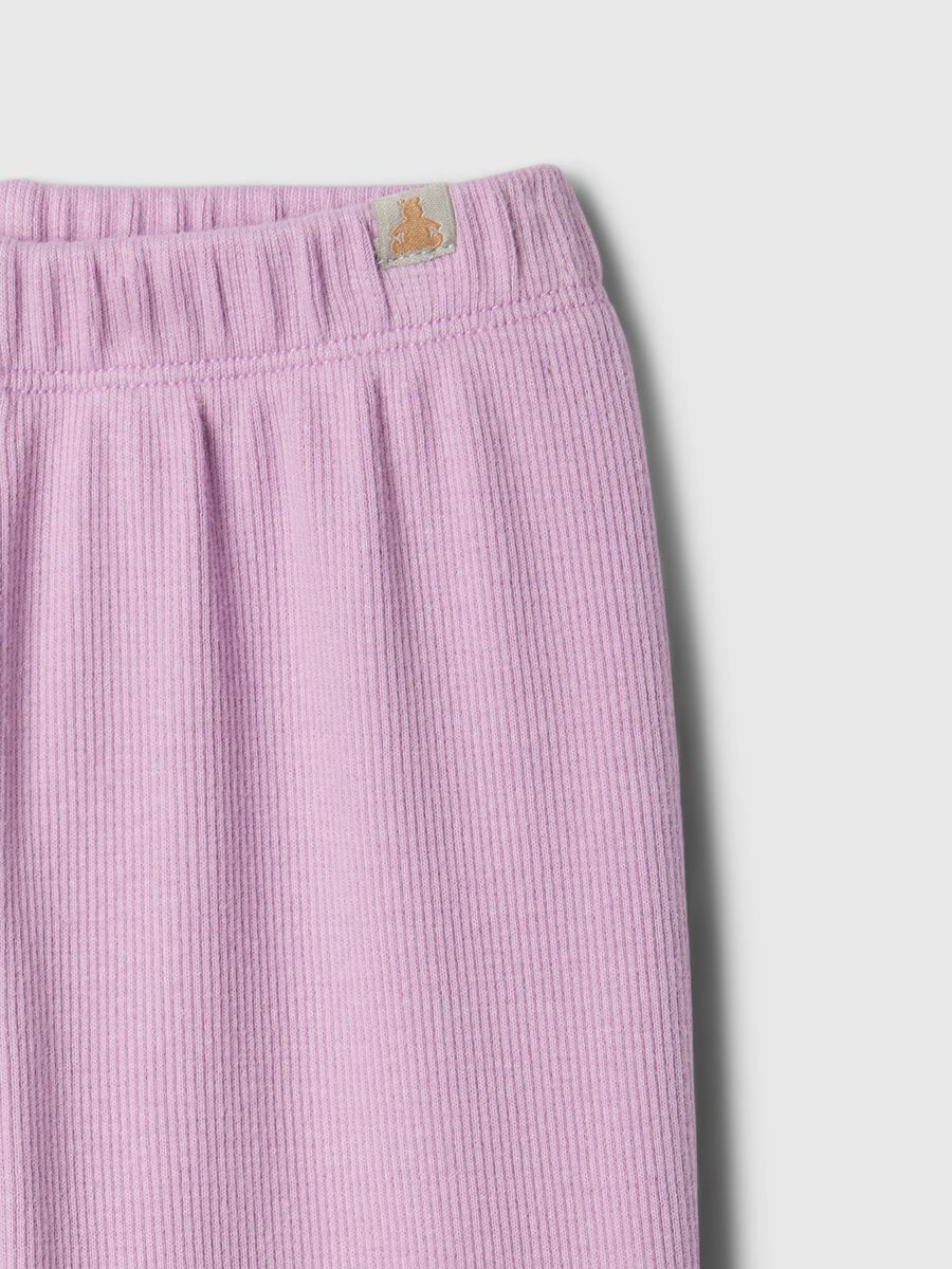 Flare-fit ribbed leggings Baby Girl_2