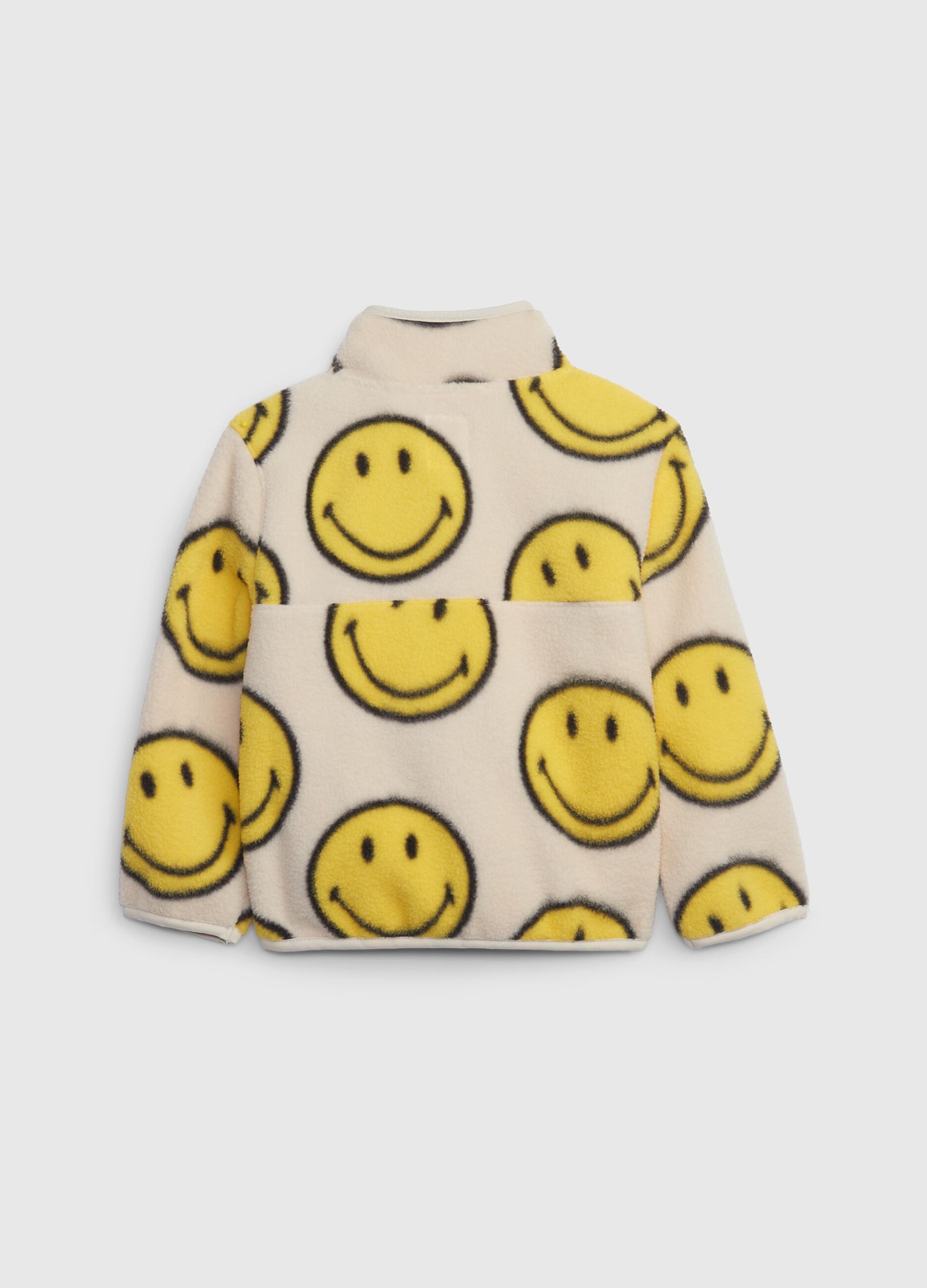 Smiley® fleece sweatshirt with mock neck_1