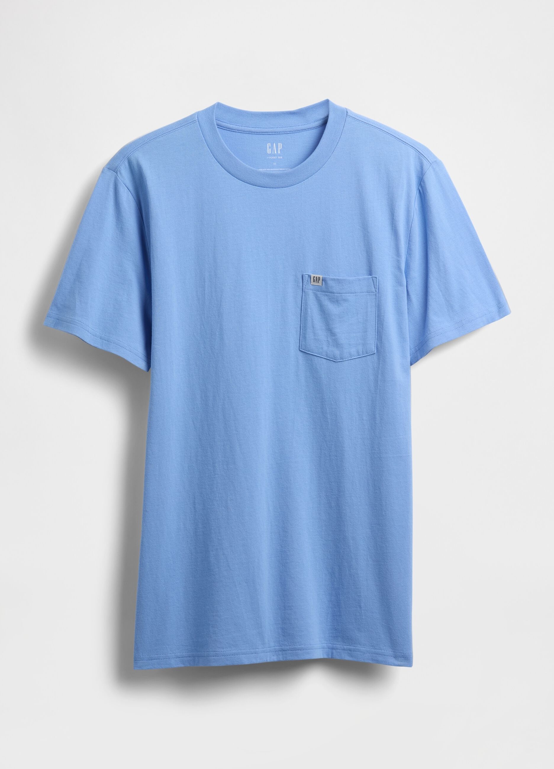 T-shirt azzurra in cotone_4