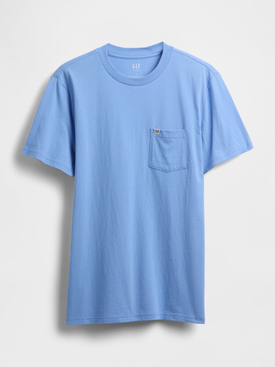 T-shirt azzurra in cotone Uomo_4