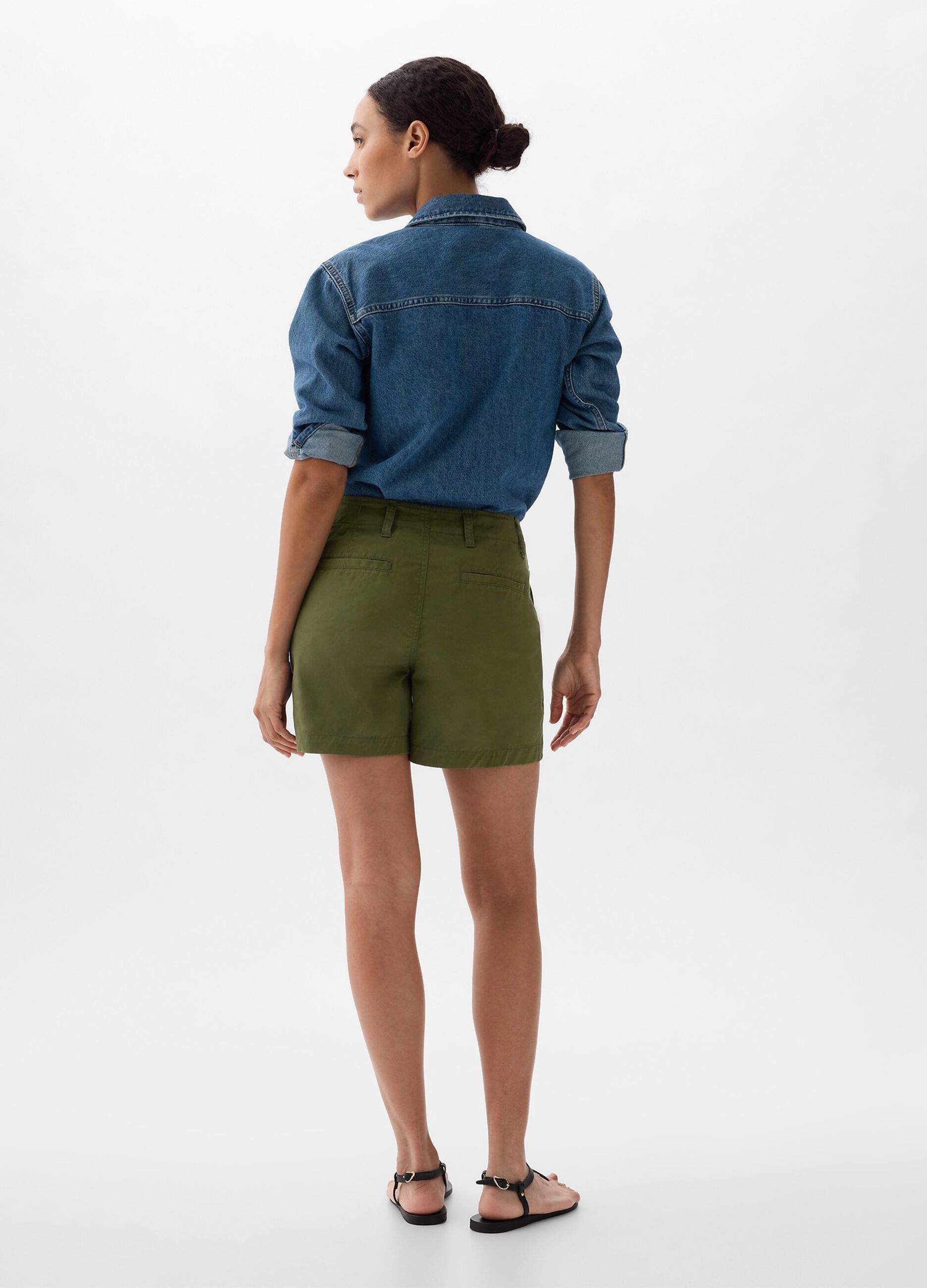 Shorts chino in cotone stretch_1