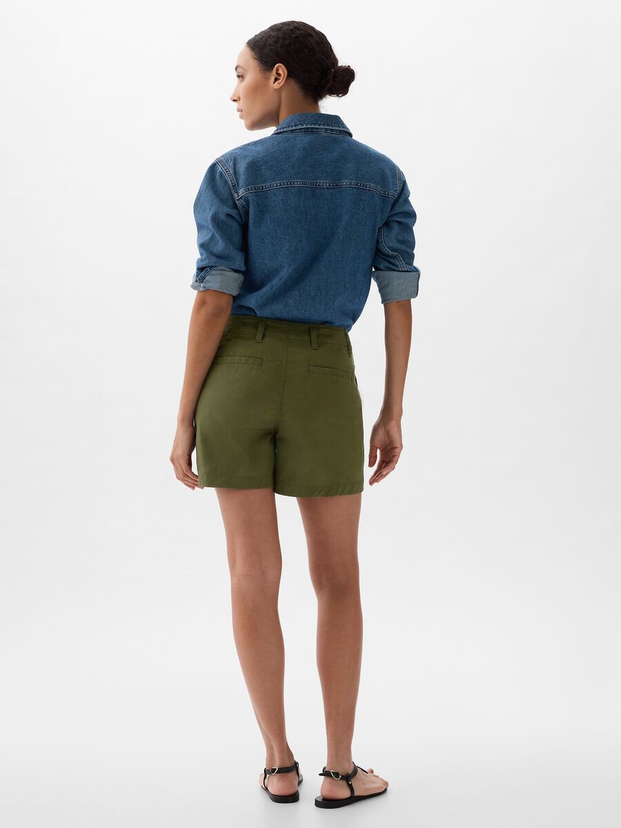Chino shorts in stretch cotton Woman_1