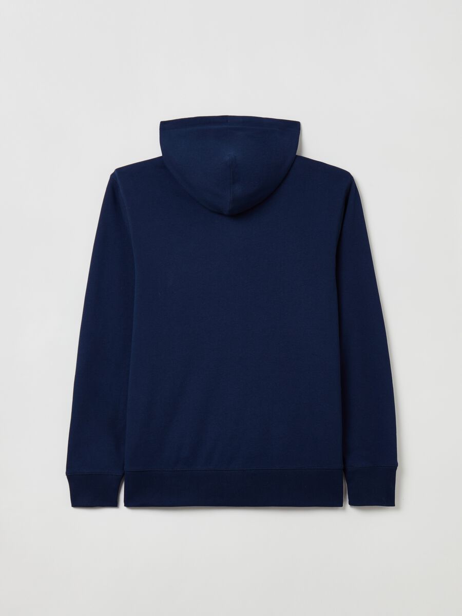 Full-zip in French Terry con ricamo logo Uomo_2
