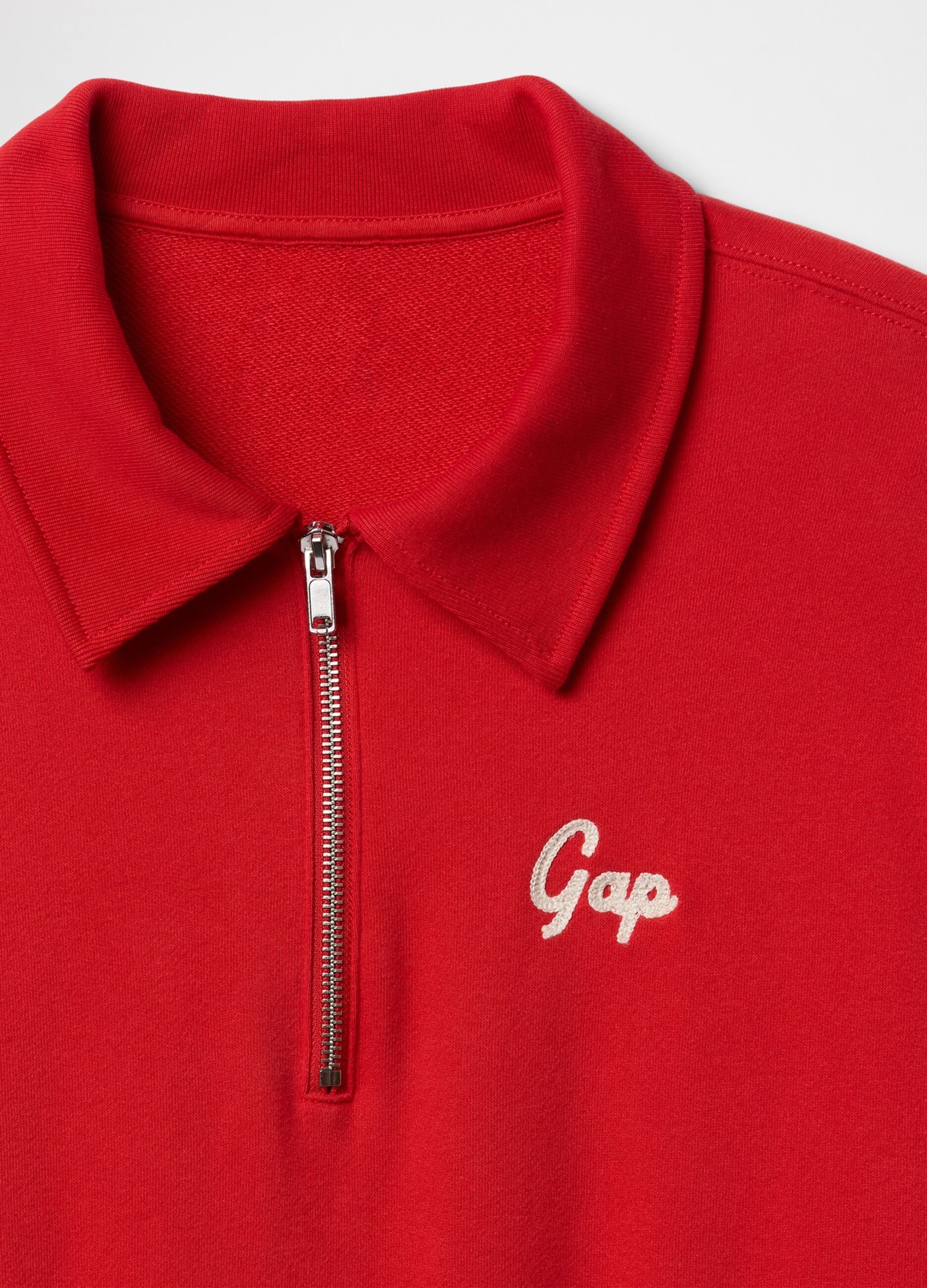 Felpa rossa Gap con colletto e zip_4