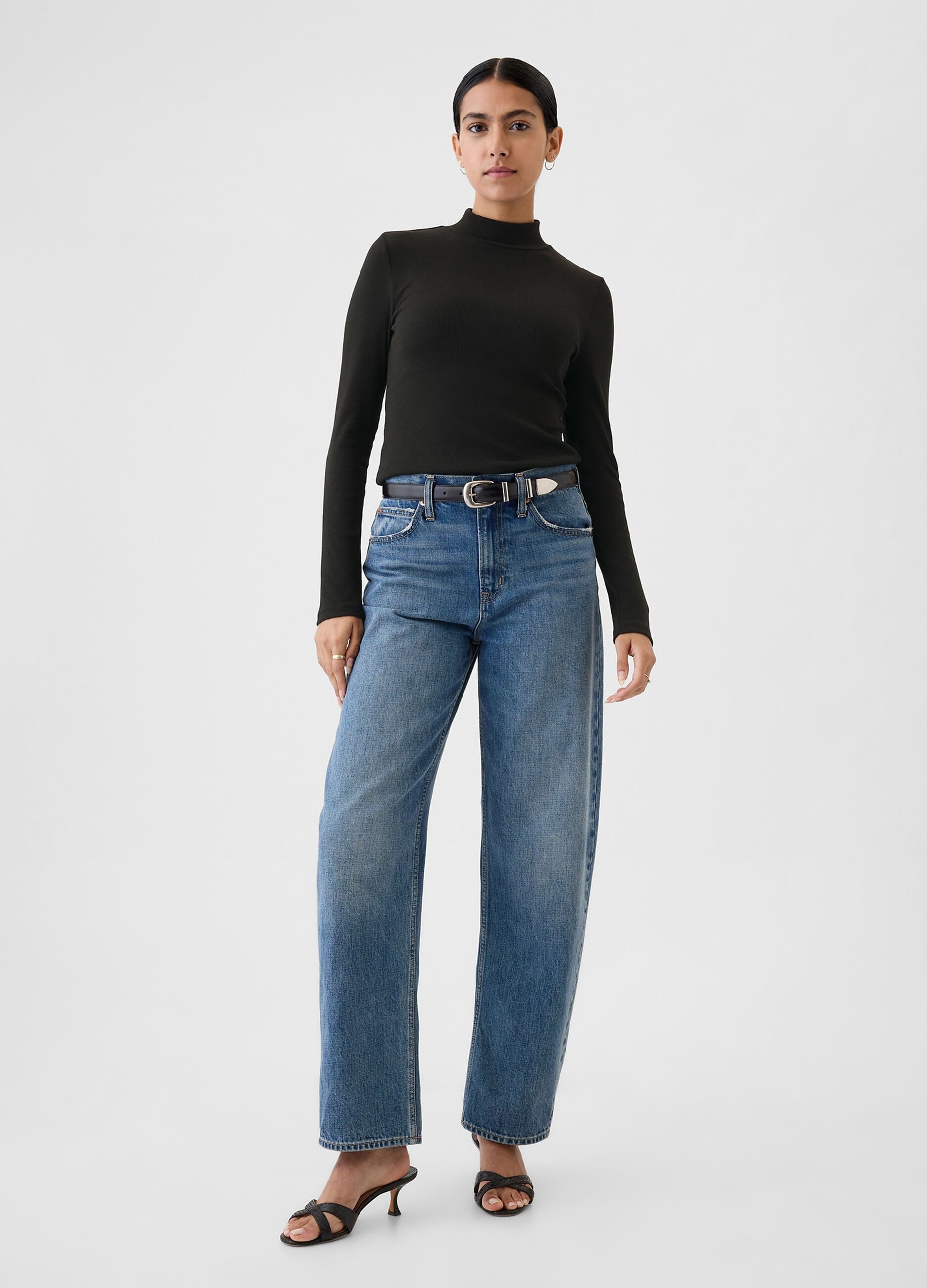 T-shirt a costine in cotone e modal stretch_1