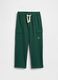 Green cotton trousers for kids_0