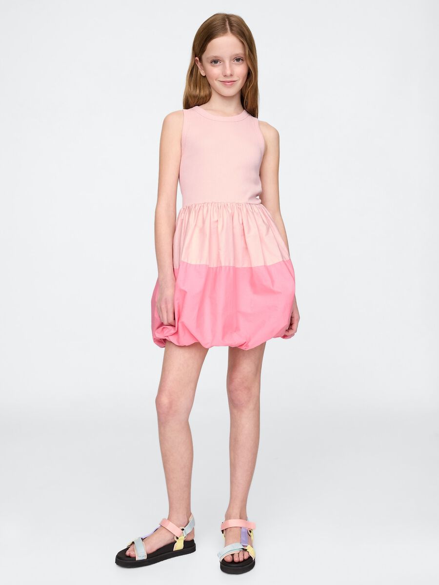 Sleeveless Pink Cotton Dress Girl_0