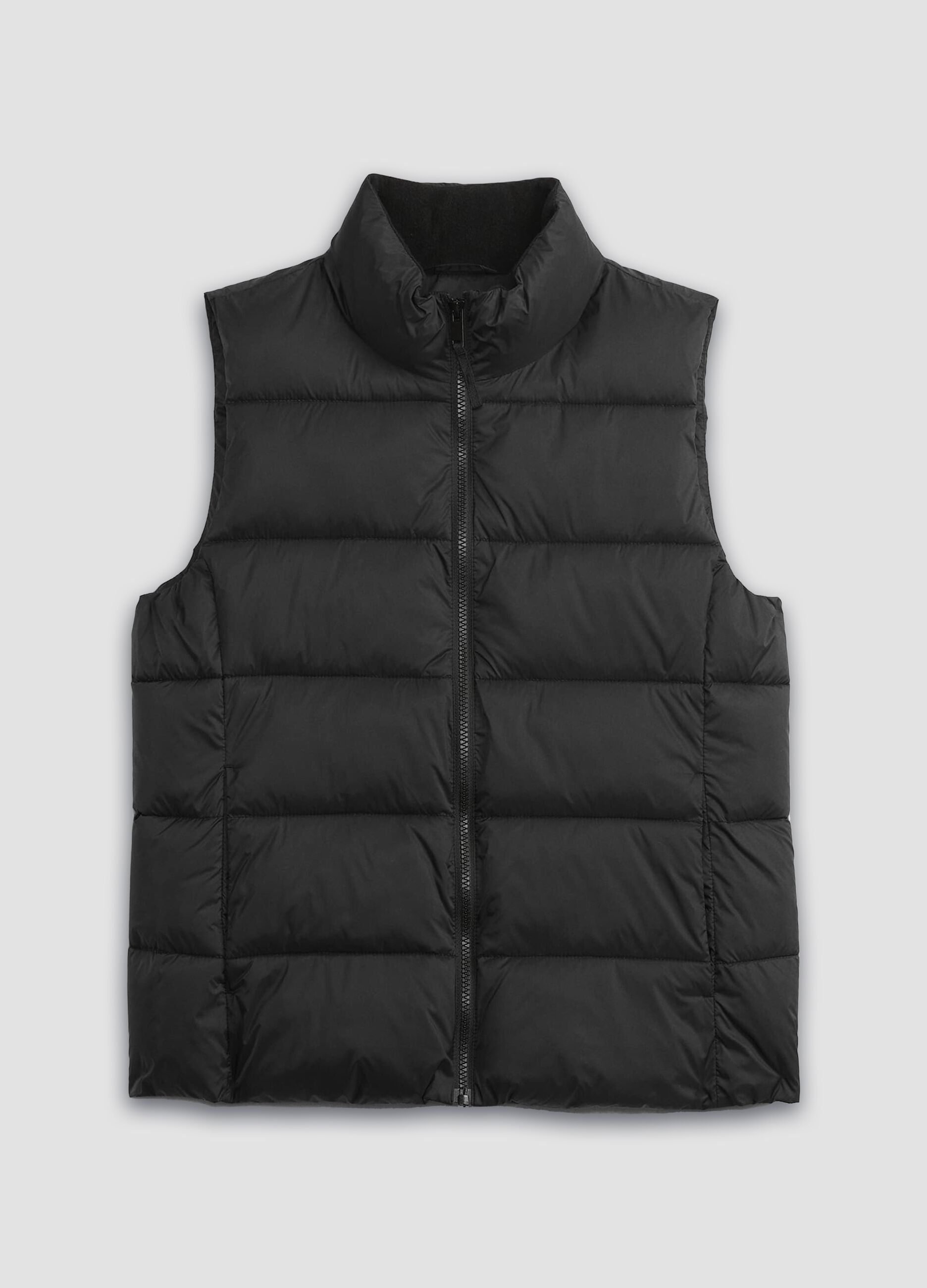 Gilet trapuntato full-zip a collo alto_2