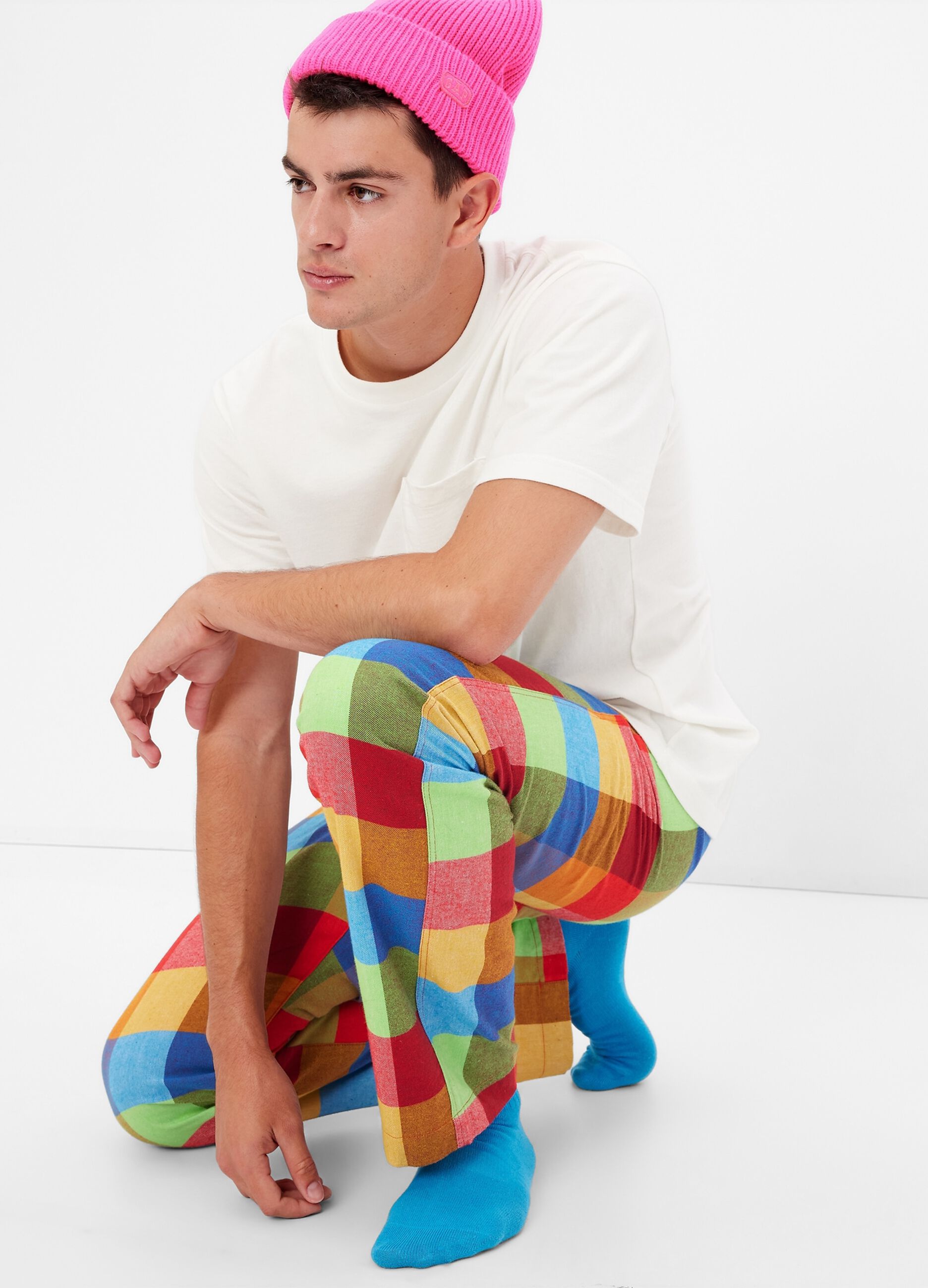 Pantalone pigiama a quadri multicolor_2