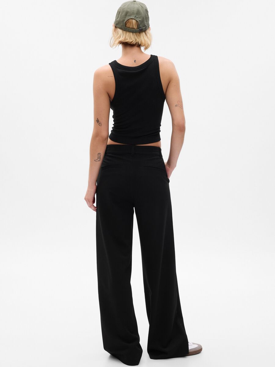 Wide-leg trousers with high waist Woman_1