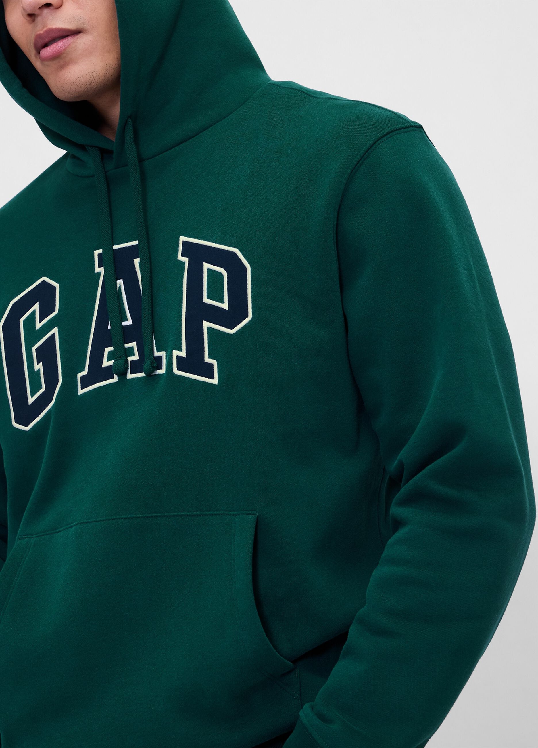 Felpa con cappuccio e logo