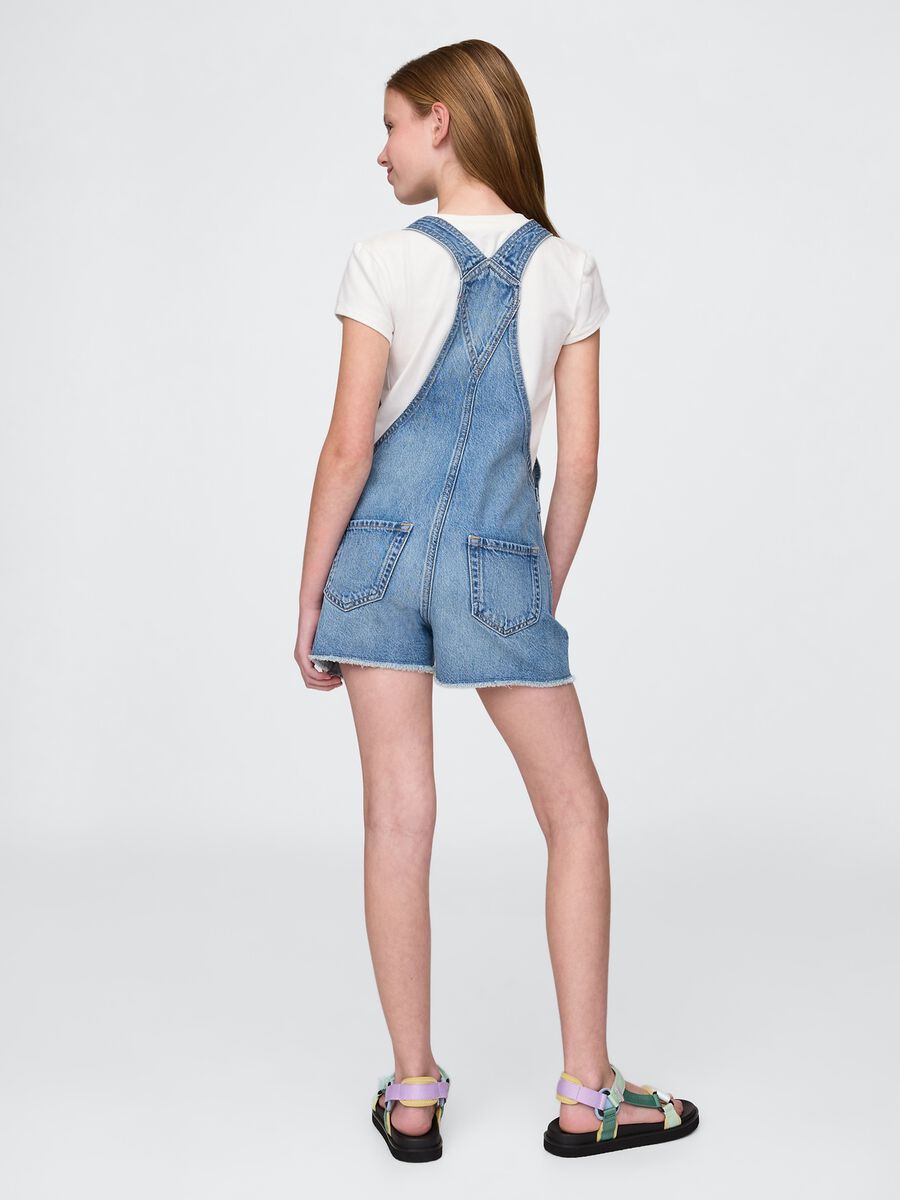 Salopette in denim Bambina_1