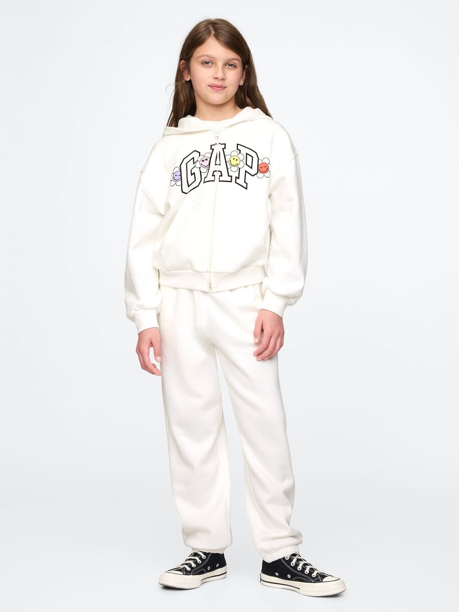 White Knitted Trousers Girl_0