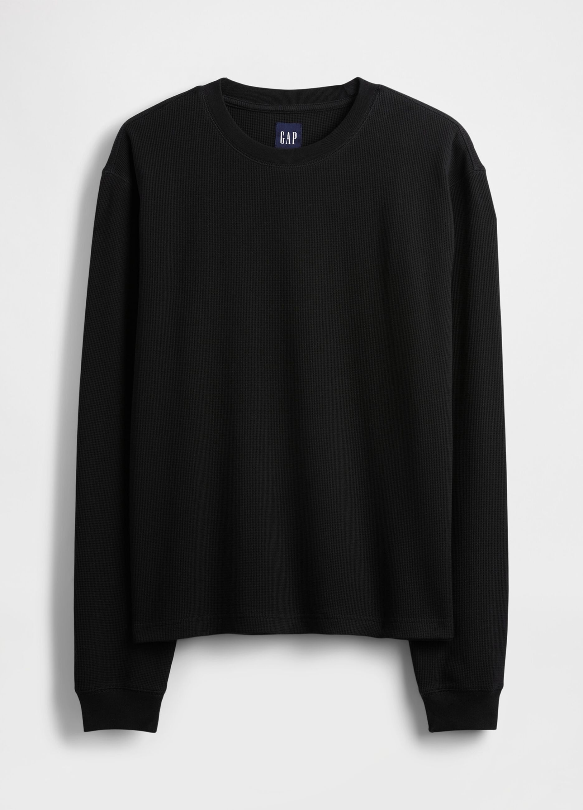 Maglia a maniche lunghe nera elasticizzata