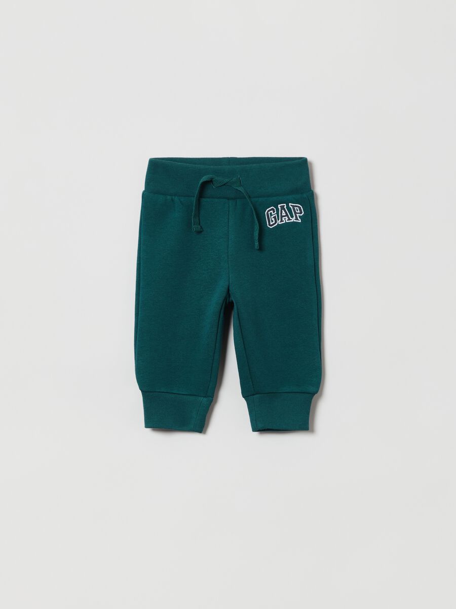 Joggers with drawstring and logo embroidery Kid Unisex_0