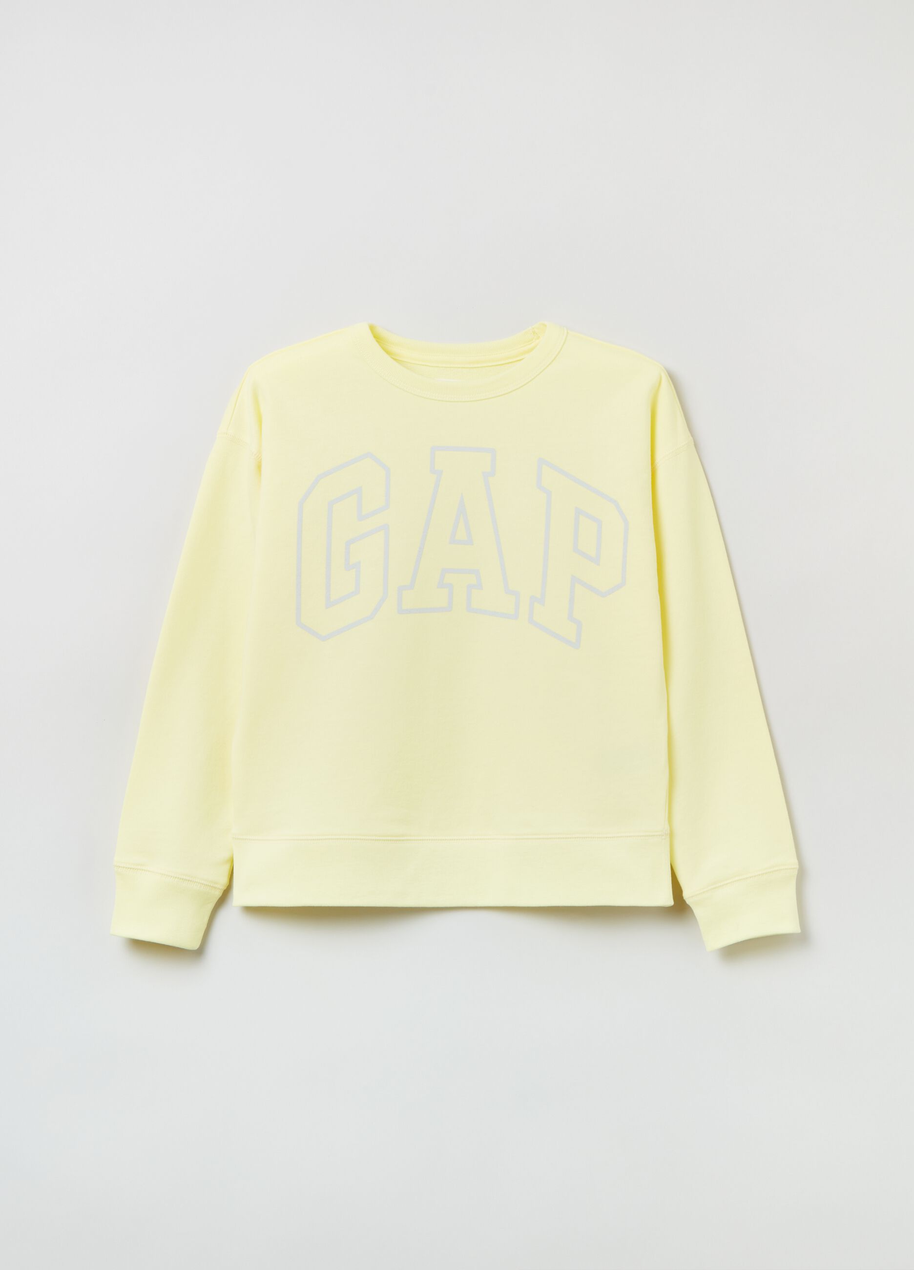 Sweatshirt with round neck and maxi logo