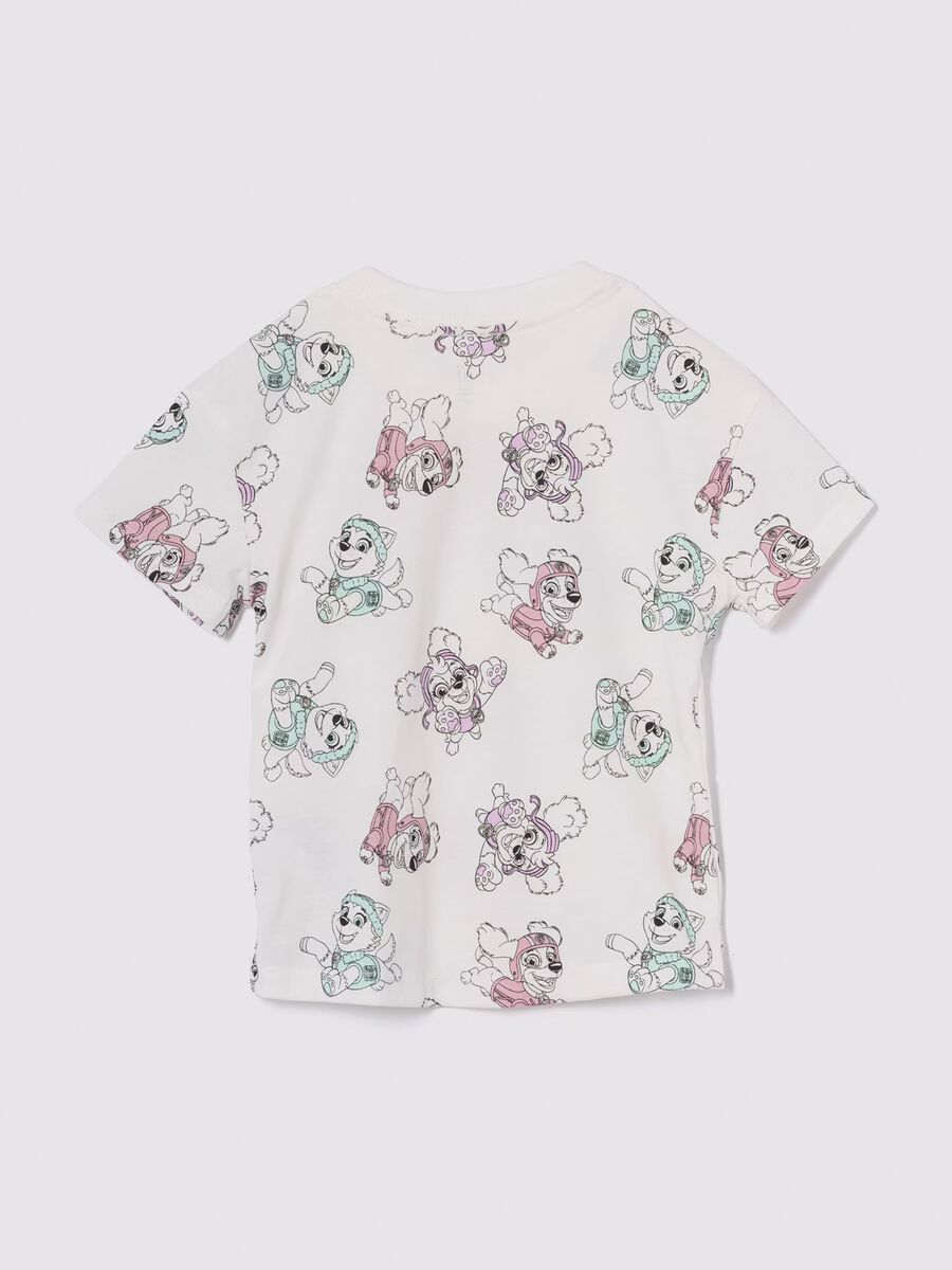 T-shirt bianca a maniche corte con stampa GAP e personaggi Bimba_1